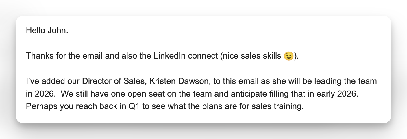 LinkedIn Results Email